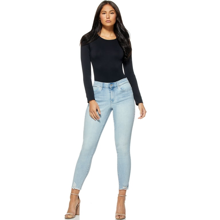 Sofia Jeans by Sofia Vergara Women's Rosa Curvy Ripped High-Rise Ankle Jeans  