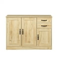 thumbnail image 2 of Buffet Sideboard, Kitchen Buffet Storage Cabinet Versatile Wardrobe Console Table with 2 Doors & 2 Drawers, Wood Free-Standing Pantry Cupboard with 1 Storage Cabinet for Dining Room, Oak, 2 of 7