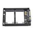 thumbnail image 1 of Dual Msata SSD To 2.5inch  III Adapter, MSATA To  Hard Drive Adapter Converter Card 6Gbps Plug And Play  For Computer, 1 of 8