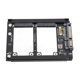 thumbnail image 1 of Adaptador dual Msata SSD a III de 25 pulgadas compatible con MSATA de intercambio en caliente a adaptador de disco duro tarjeta convertidora Plug and Play para PC, 1 of 8