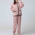 thumbnail image 4 of Women's One Piece Pajamas Soft Thick Warm Winter Print Long Sleeve Onesies Hooded Romper Jumpsuit Sleepwear, 4 of 6