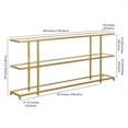thumbnail image 2 of Evelyn&Zoe Greenwich 64" Wide Rectangular Console Table, Brass, 2 of 5