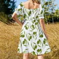 thumbnail image 4 of Watercolor olives with leaves Sleeveless Dress Long veiled dresses dresses for womens 2024, 4 of 7