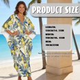 thumbnail image 7 of Xixirimido Bird Lemon Floral Print Women's Kaftan Dresses Plus Size Beach Cover Up V-Neck Batwing Sleeve Swimsuit Coverup Summer Caftan Dress, 7 of 7