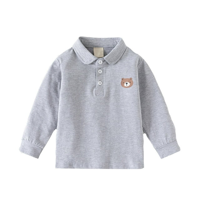 Polos à Rayures pour Garçons Uniforme Scolaire Chemises de Rugby Manches Courtes Polos 18-24 Mois Mode Garçons
