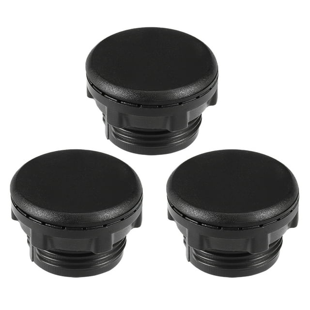 Unique Bargains 3 Pcs 22mm Black Plastic Push Button Switch Hole Panel Plug