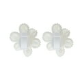 thumbnail image 4 of Unique Bargains 1 Pair Shoelace Charms Sparkly Pearls Flowers Loop Decorative Shoe Clips White, 4 of 5