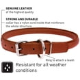 thumbnail image 1 of Rolled Leather Dog Collar for Small Pets - Durable Steel D-Ring and Metal Buckle - Bright, Comfortable Accessory, 1 of 4