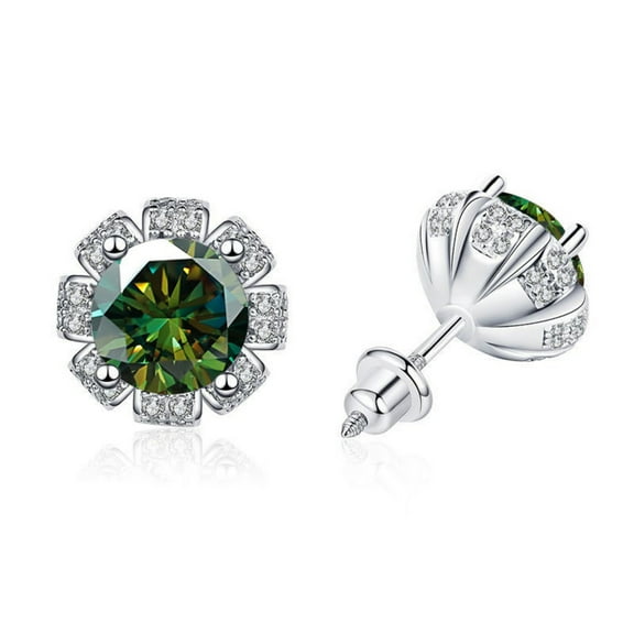 2cttw Moissanite Hypoallergenic Earrings D Color VVS1 clarity Sterling Silver Diamond Earrings Studs Moissanite Earrings for Women Men with Certificate