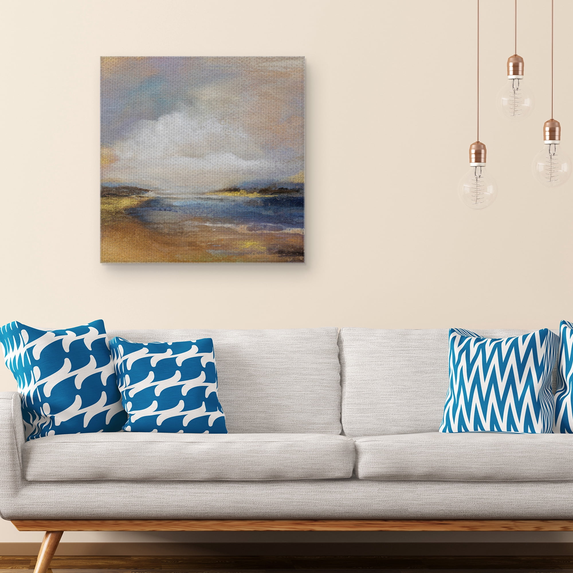 Masterpiece Art Gallery Another Day Golden Beach By Karen Hale Canvas Art Print 24" x 24"