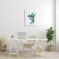 thumbnail image 2 of Modern Blue Hummingbird Flying Animals & Insects Graphic Art Gallery Wrapped Canvas Print Wall Art, 2 of 7