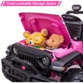 thumbnail image 6 of EastVita 24V Kids Ride on Electric Car with Remote Control 2 Seats 20" Extra Large Seat Wide Truck Wheels Vehicle Front Storage Bottle Holder Central Control Horn Bluetooth USB, 6 of 10