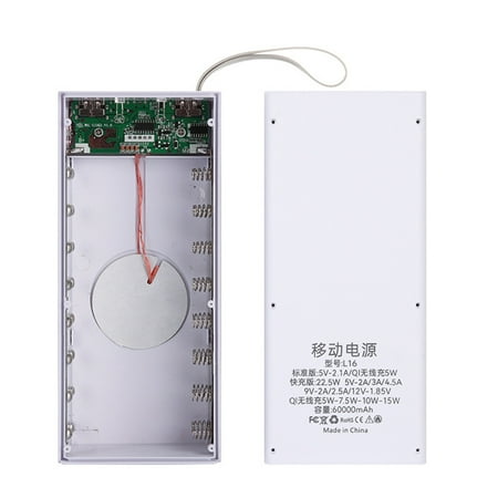 

SIEYIO 16 Slot 18650 Battery Charger for Case Power Bank DIY Tools Dual USB Battery Box