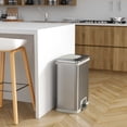 thumbnail image 2 of halo TapCan Stainless Steel Rectangular Pedal Sensor Trash Can with AbsorbX Odor Control System, 2 of 2
