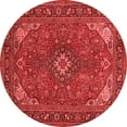 thumbnail image 1 of Ahgly Company Indoor Round Medallion Red Traditional Area Rugs, 6' Round, 1 of 4