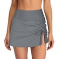 thumbnail image 1 of Parte inferior de baño con faldón para mujer con calzoncillos incorporados Falda de baño deportiva con cordón dividido de talle alto, 1 of 5