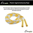 thumbnail image 2 of Champion Sports Beaded Jump Rope 8 Ft - Segmented Plastic Fitness Rope for Cardio Exercise & PE Yellow/White, 2 of 5