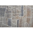 thumbnail image 3 of HomeRoots 513693 10 x 13 ft. Blue Gray & Orange Geometric Power Loom Stain Resistant Rectangle Area Rug, 3 of 5