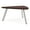 Cocoa Walnut, variant on Willow Lounge Reception Conversational Table HPL Top / Silver Steel / Gray