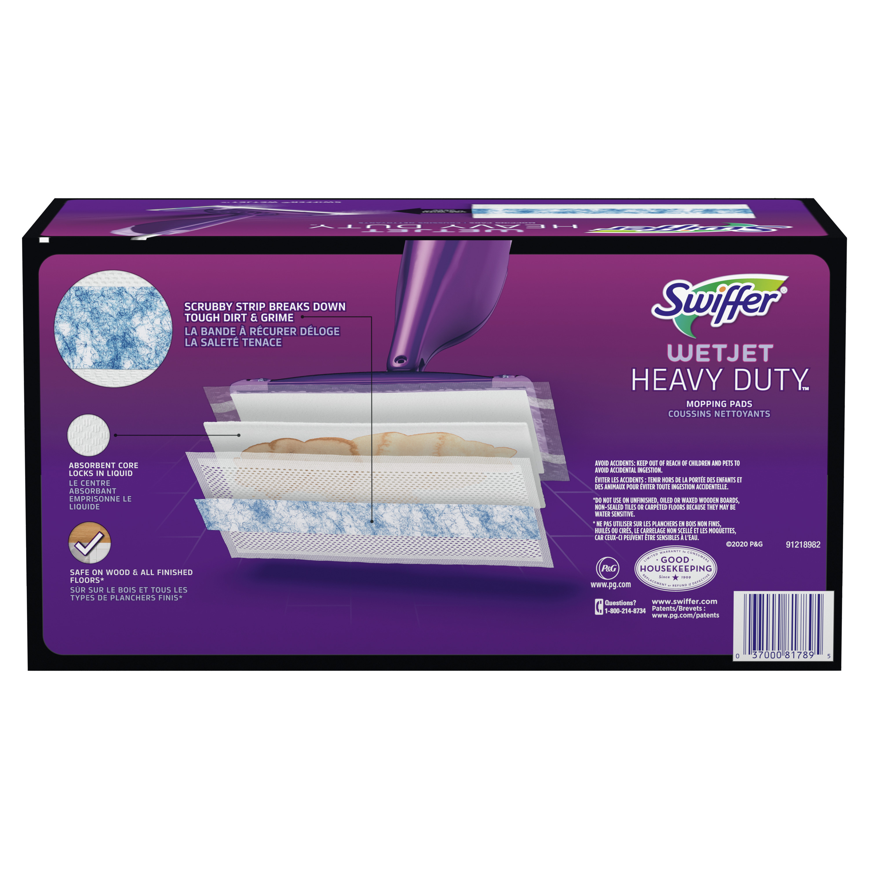 Swiffer WetJet Spray Mop Heavy Duty Mop Refills for Floor Mopping and Cleaning, All Purpose Multi-Surface Floor Cleaning Pads, 20 Count - image 10 of 10