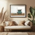 thumbnail image 3 of Lifeguard Stands in Venice, Los Angeles 01 - Los Angeles California Photography Beach Coast Minimalist Seascape Ocean Vintage Black Framed Wall Art Print 24 x 36 inches, 3 of 4
