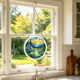 thumbnail image 5 of Flower Stained Glass Style Acrylic Suncatcher Puzzle, 83 Pieces DIY Jigsaw Window Hanging Ornament, Translucent Shatterproof Wall Hanging for Home Garden Decor, Creative Craft Gift, 5 of 7