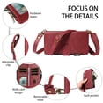 thumbnail image 3 of For Samsung Galaxy S26 Ultra 5G Wallet Case, 9 Card Slots RFID Blocking Crossbody Leather Cover, Zipper Pocket, Detachable Wrist & Shoulder Strap, Magnetic Shockproof Protective Phone Case for Women, 3 of 12