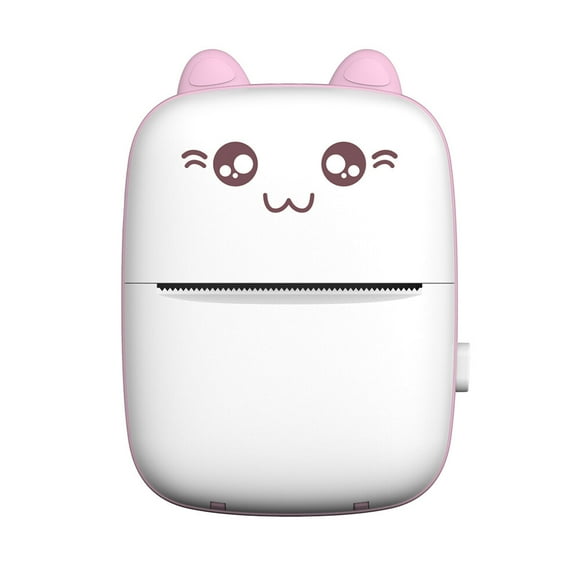 Graflsoa Portable Bluetooth Thermal Printer for Students - Compact Mini Handheld Device with 200dpi Resolution, Built-in Battery, and Pink Design (Includes 1 Roll of Paper)