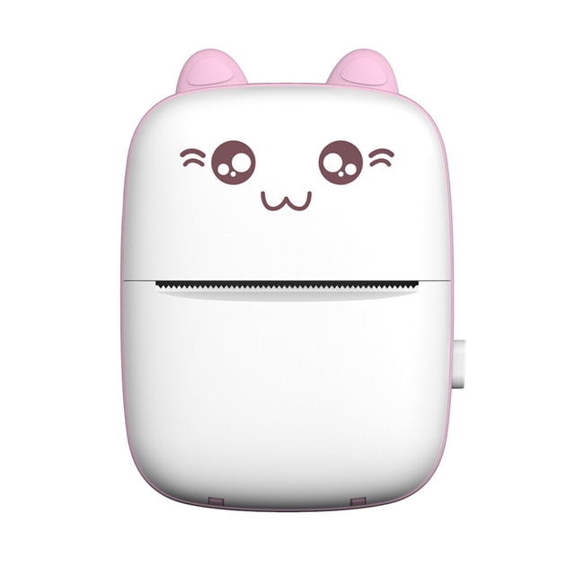 Graflsoa Imprimante Thermique Portable Bluetooth pour Étudiants - Mini Appareil Compact à Main avec Résolution de 200 Dpi, Batterie Intégrée et Design Rose (Inclut 1 Rouleau de Papier)