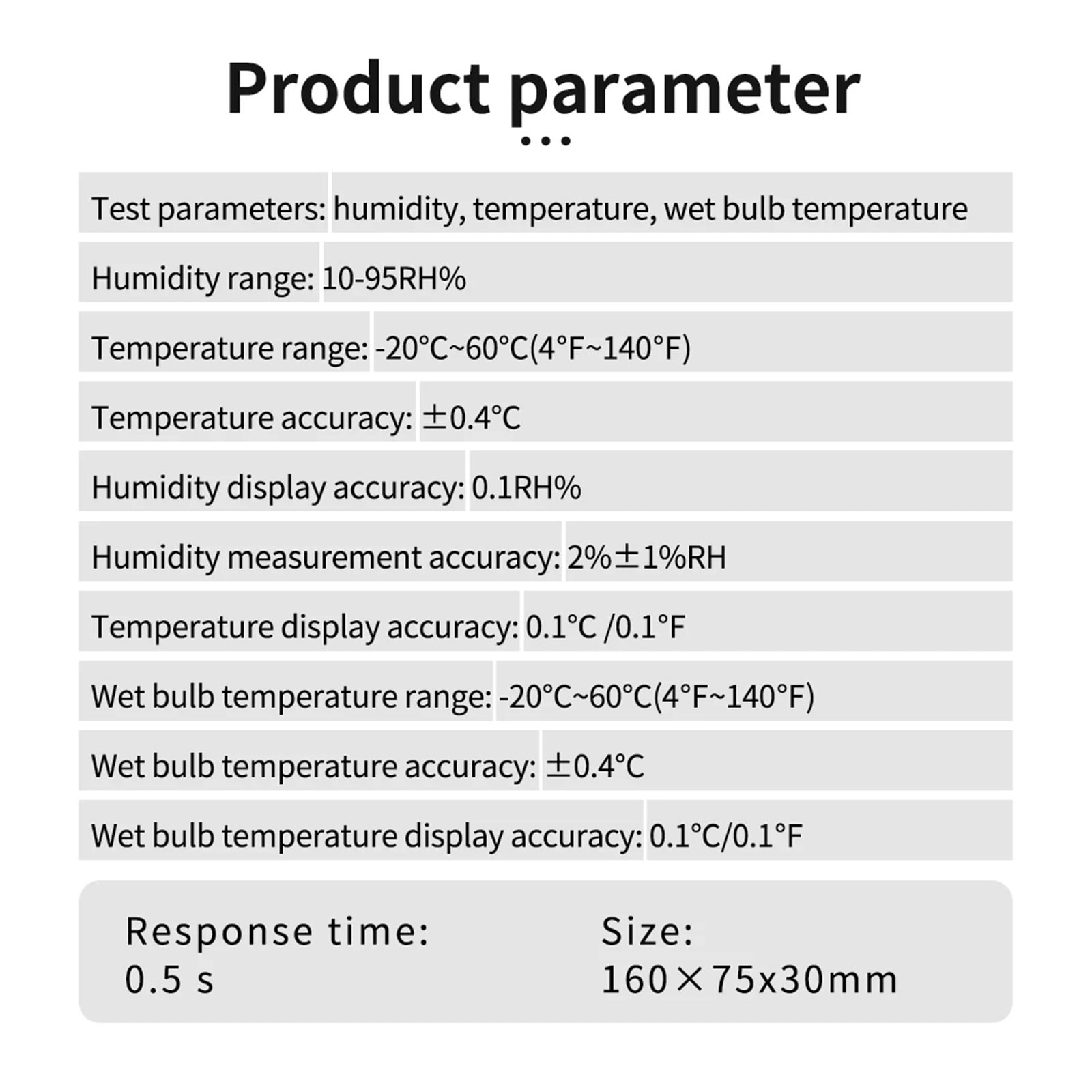Professional Temperature Humidity Meter Laboratory Digital Thermo-Hygrometer Farm Plastic Shed Winery Ambient Moisture Meter