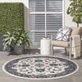 thumbnail image 4 of Nourison Nourison Essentials 8' x Round Ivory Blue Vintage Rug, 4 of 11