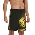 thumbnail image 2 of Sikiie Golden Dice Mens Pajama Shorts, Lounge Pant, Men's shorts，Sleep Pj Shorts for Men-XX-Large, 2 of 6