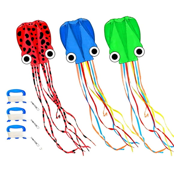 Mint's Colorful Life Octopus Kite (Red Spotty&Green&Blue)