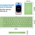 thumbnail image 6 of XIHAMA Mini Foldable Bluetooth Keyboard - Portable Wireless Full Size Keyboard (Sync Up to 3 Devices), Ultra-Slim Aluminum Travel Folding Keyboard for iPhone iPad Mac Android Windows iOS, 6 of 7