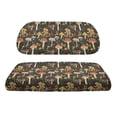 thumbnail image 2 of Pzuqiu Vintage Mushroom Golf Cart Seat Cover Set - 2-Piece Stretch-Fit Protector | Breathable, Washable Accessory for EZGO, Club Car & Yamaha 2-Seater Carts, 2 of 9