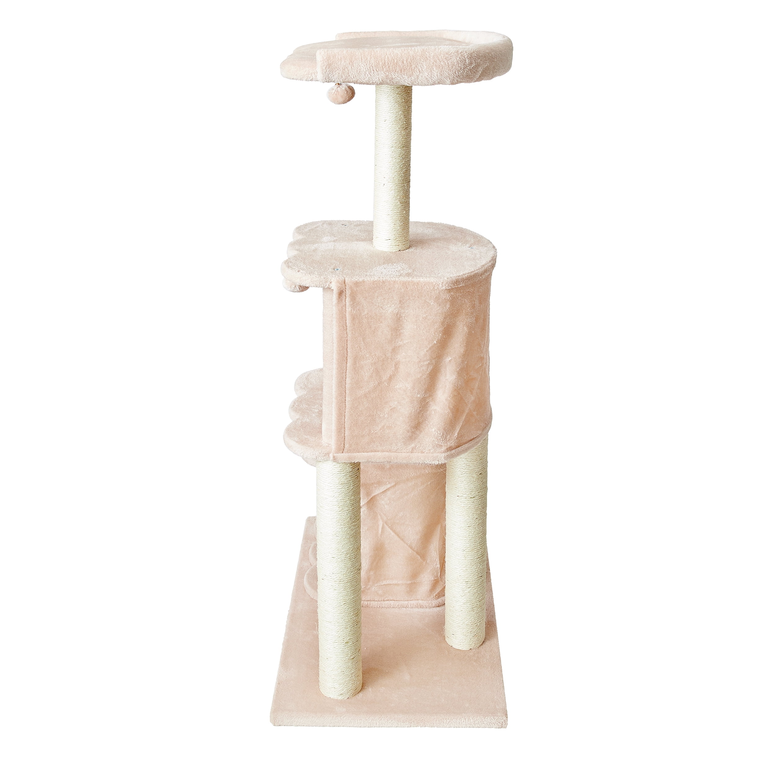 Two by Two Ash 50.6-inch Cat Tree, Tower, Condo, Scratching Post & Playground