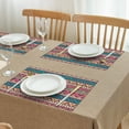 thumbnail image 3 of Colorful Geometric Striped Pattern Summer Placemats Table Placemats Set Of 4-Linen Kitchen Washable Placemats Table Mats 11.8"x17.7" Non-Slip Heat Resistant, 3 of 6