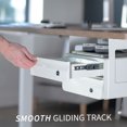 thumbnail image 2 of VIVO White Under Desk Lockable Pull Out Storage Drawers, Workspace Organizer, 2 of 8