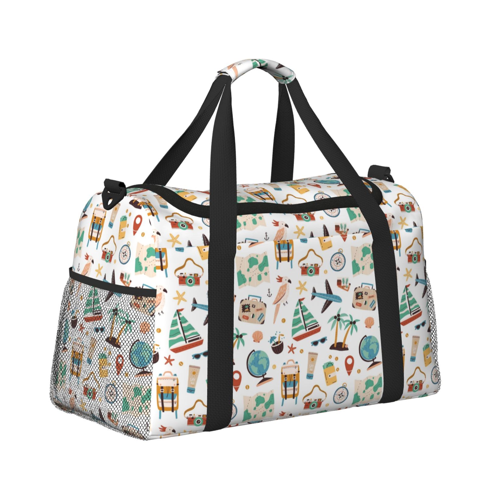 Fuzoiu Travel1 Print Travel Duffle Bag,Carry On Tote Bags,Duffel Bag,Sport Gym Bag, Hospital Bag for Labor and Delivery, Overnight Bag,Luggage Bag
