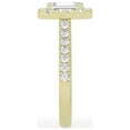 thumbnail image 4 of Unique Moments Lab Grown 2.00 ct Radiant Halo Diamond Engagement Ring 14K Yellow Gold, 4 of 7