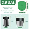 thumbnail image 3 of Compostable trash Bags 2.6 Gallon Compost Bags for Kitchen Countertop Bin 1.3,2,3, Gallon, 120 Count,Small Kitchen Food Scrap Waste Bags,ASTM D6400, US BPI & Europe OK Compost Home Certified, 3 of 6