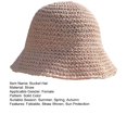 thumbnail image 7 of Yesbay Women Straw Sun Hat Woven Bucket Hat Foldable Fishing Hat Sun Protection Beach Hat Summer Travel Hiking Vacation Bucket Hat Women Fashion Accessories, 7 of 7