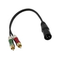 thumbnail image 4 of XLR a 2 RCA Adaptador XLR Enchufe a 2 x Phono RCA Enchufe Cable Adaptador 30cm Splitter Patch Y Cable CUTICAT xlr a 2 rca, 4 of 8