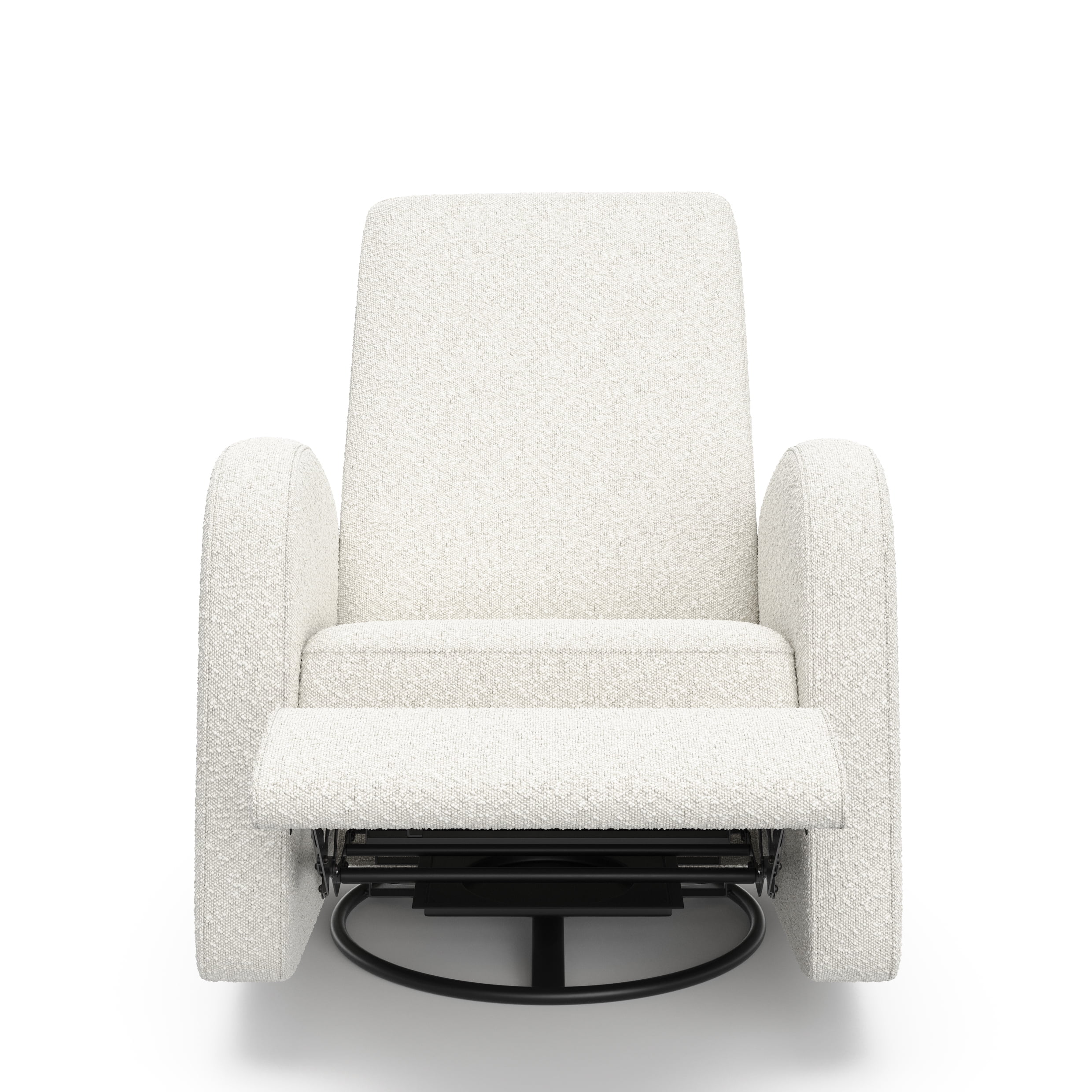 Storkcraft Santa Monica Infant Power Recliner Swivel Glider with USB, Ivory Boucle