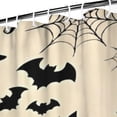 thumbnail image 3 of Black Cat Pumpkin Halloween Pattern Shower Curtain 72"x84" ,Bathroom Decorative Shower Curtains Set with 12 Hooks,Modern Waterproof Washable Shower Curtain, 3 of 6