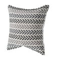 thumbnail image 4 of LR Home Ariya Gray/Black Chevron Cotton Adult Decorative Throw Pillow Cover, 4 of 7