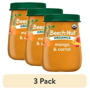 (3 pack) Beech-Nut Organics Stage 2 Organic Baby Food, Mango & Carrot, 4oz Jar