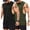 Black/Army Green, variant on Coshow 2 Pack Men's Fitness Tank Tops Sports Slit Hem Muscle Sleeveless Bodybuilding Cut Off T-Shirt