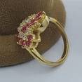 thumbnail image 4 of JewelryStation Round Cluster Ruby & White Topaz Engagement Ring, 0.5 ct, 14k Gold-Plated, Size 7, 4 of 4