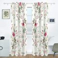 thumbnail image 2 of Coolnut Window Curtains Floral Flowers Thermal Insulated Blackout Grommet Printed Window Treatment Drapes - 84x55 in - Polyester 2 Panels, 2 of 5